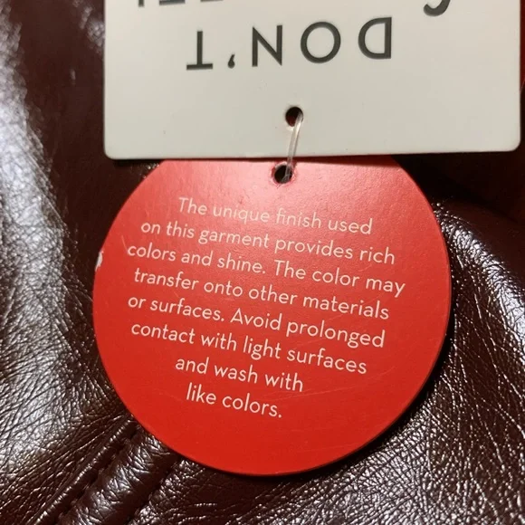 NWT Spanx brown faux leather pants. - Picture 6 of 8